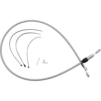 Magnum 523414HE Alternate Length Polished Stainless Quick Connect Braided Upper Clutch Cable - 48in.
