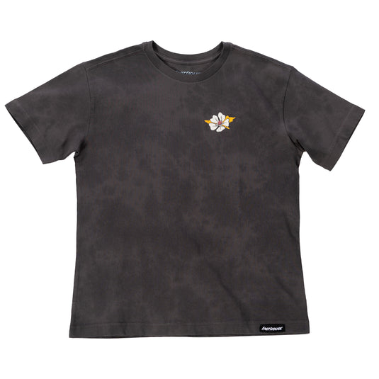 Fasthouse Fuel and Flowers Relaxed Fit SS Womens T-Shirt (XX-Large, Black Crystal Wash)