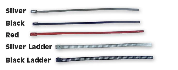 Cycle Performance CPP/9070 Stainless Steel Tie Wraps - Standard Style (.180in. W) - 8in. - Silver