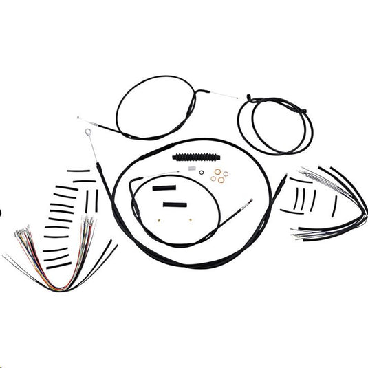 Magnum 486251 Black XR Handlebar Installation Kit with Black Fittings for 12-14in. Ape