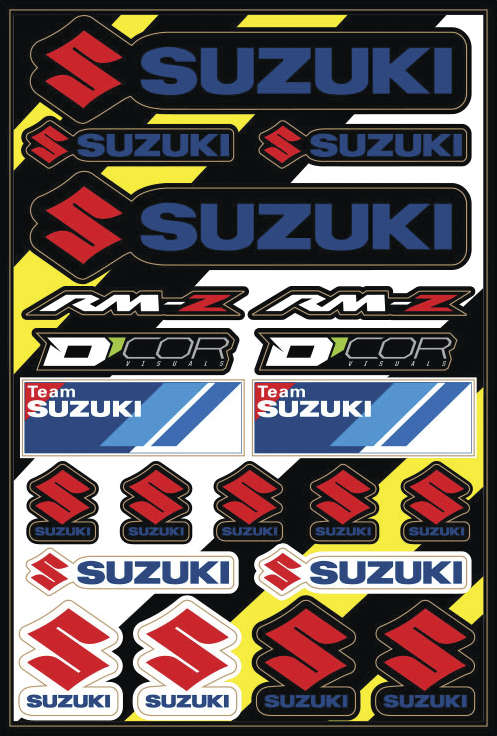 Dcor 40-40-104 Decal Sheet - Suzuki 2.0