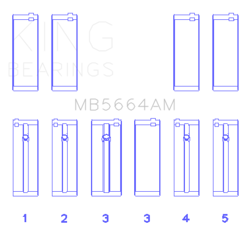 Load image into Gallery viewer, King Engine Bearings MB5664AM KING Main Bearings
