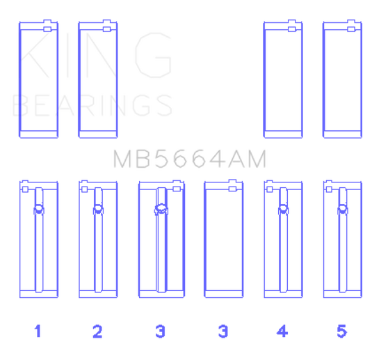 King Engine Bearings MB5664AM KING Main Bearings