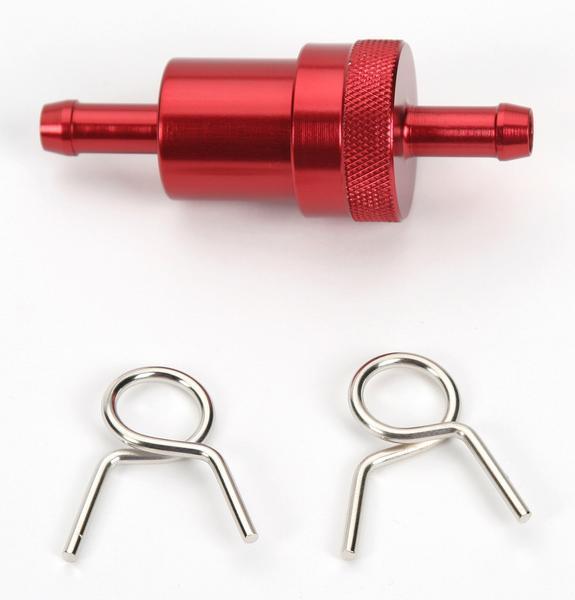 Emgo 14-34430 Anodized Aluminum Fuel Filter - 5/16in. - Red