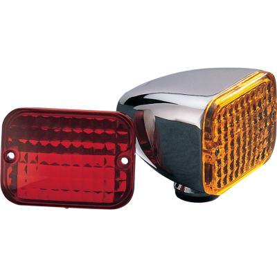 Drag Specialties 2040-0300 Replacement Lens for Rectangular Twin Marker Light - Red