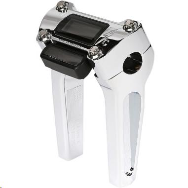 Thrashin Supply Company TSC-6025-3 Straight Handlebar Riser Kit with Gauge Cutout - 6in. - Chrome