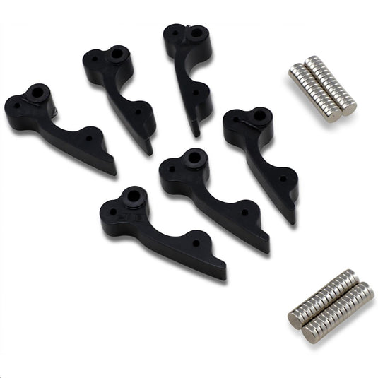 Bikeman Performance 07-GSW-6174-6 Gold Star Magnetic Adjustable Clutch Weights - 5-Step Metal Treating Process - Black