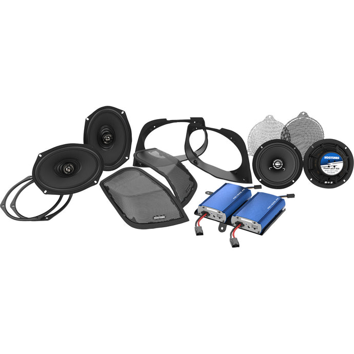 Hogtunes RETRO 450.4 KIT Retro Cut-In Speaker LID Kit with Speakers and Amplifiers