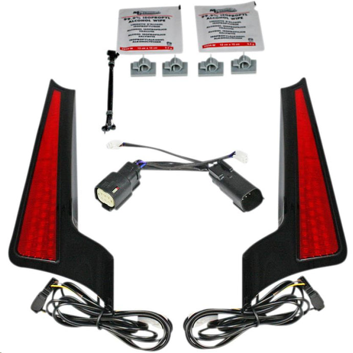 Custom Dynamics CD-FASCIA-BCMRB Fascia LED Panel - Gloss Black With Red Lens