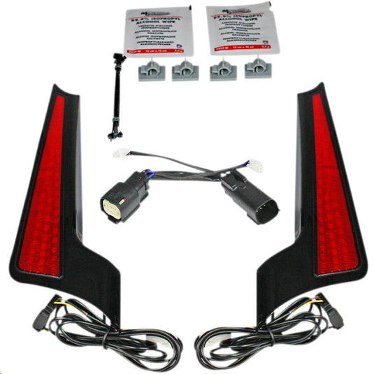Custom Dynamics CD-FASCIA-BCMRB Fascia LED Panel - Gloss Black With Red Lens