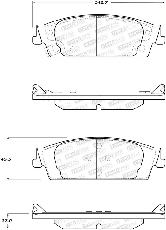Stoptech 308.17070 ST Street Brake Pads