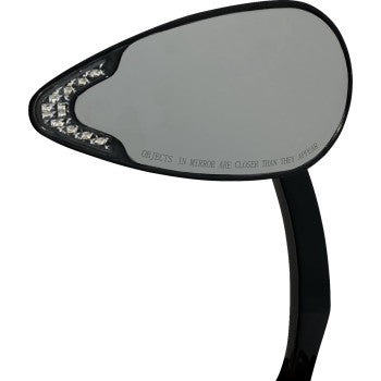 Custom Dynamics CD-MIR-PLUG-B Dynamic Amber/ White Led Mirror - Black