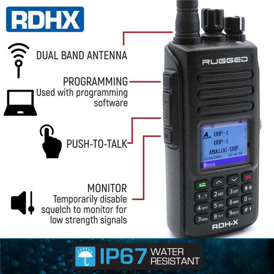 Rugged Radios RDH-X-HV RGD Two-Way handheld Radios