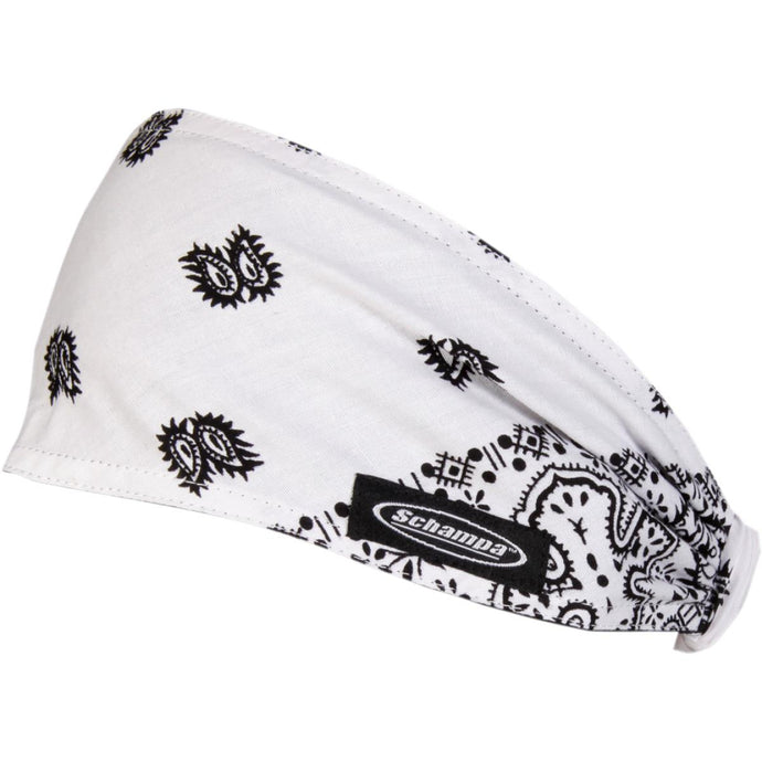 White Ground Black Paisley