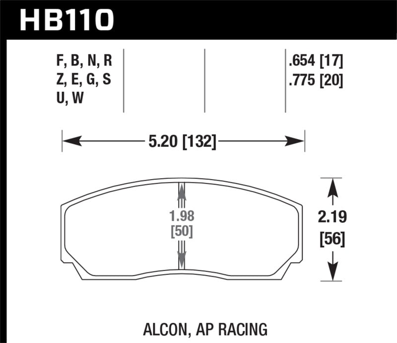 Load image into Gallery viewer, Hawk Performance HB110N.654 HAWK HP+ Brake Pad Sets
