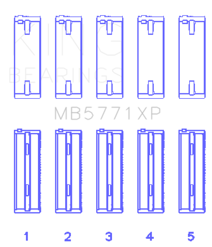 Load image into Gallery viewer, King Engine Bearings MB5771XP0.25 KING Main Bearings
