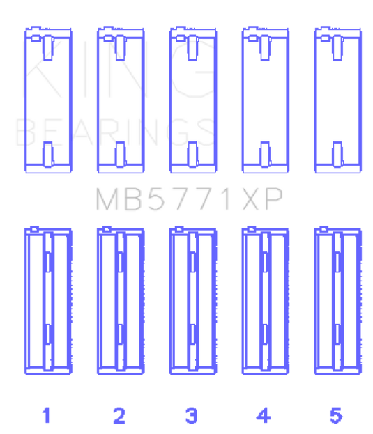 King Engine Bearings MB5771XP0.25 KING Main Bearings