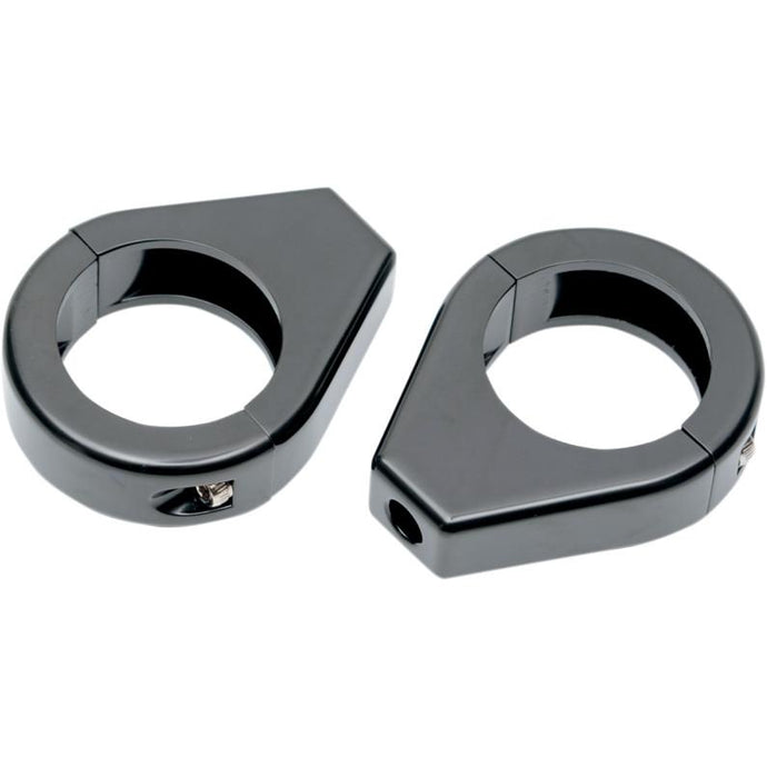 Drag Specialties 2040-1128 Turn Signal Fork Clamps - 39mm - Gloss Black