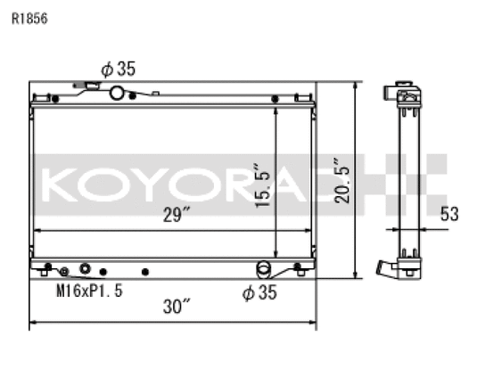 Koyo R1856 KOY Racing Radiators