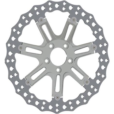 Arlen Ness 33-10302-203 14in. Two-Piece Floating Front Brake Rotor - 7 Valve Chrome