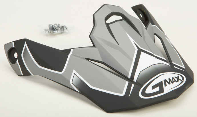 G-Max Visor for MX86 Step Helmet - Matte Dark Silver/White