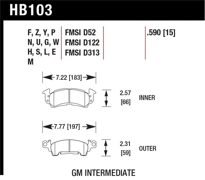 Load image into Gallery viewer, Hawk Performance HB103P.590 HAWK Super Duty Brake Pad Sets
