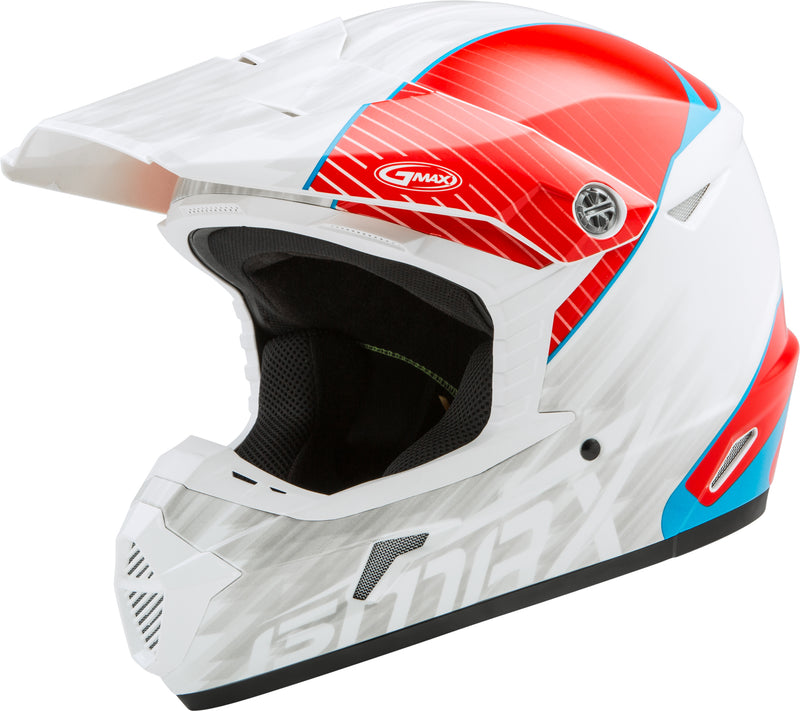 G-Max MX46 Colfax Youth Helmet White/Red/Blue White