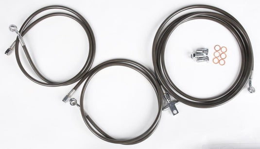 Streamline XP1K-R-4-SMOKE Brake Line Kit (+4in.) - Smoke