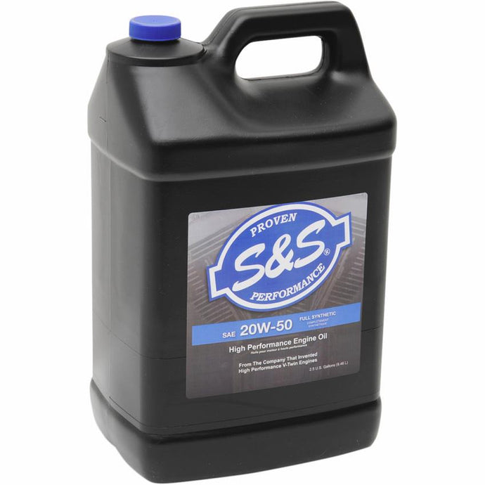 S&S Cycle 153749 High Performance Full Synthetic Engine Oil - 20W50 - 2.5 Gal.