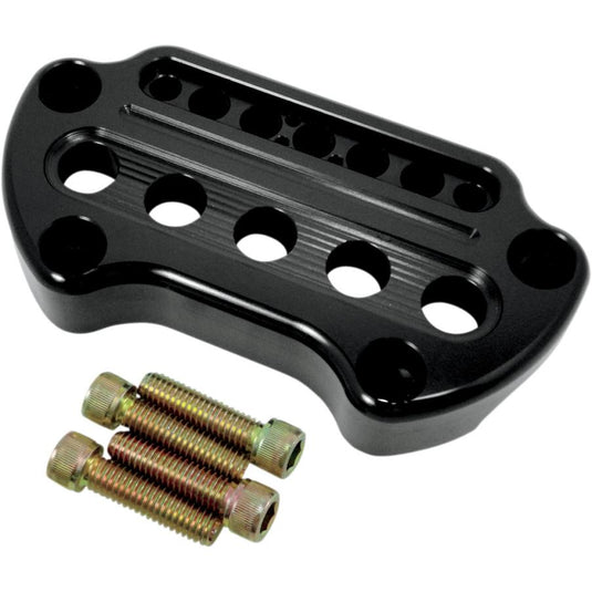 Joker Machine 10-306B Indicator Light Handlebar Clamps - Black Anodized Finish