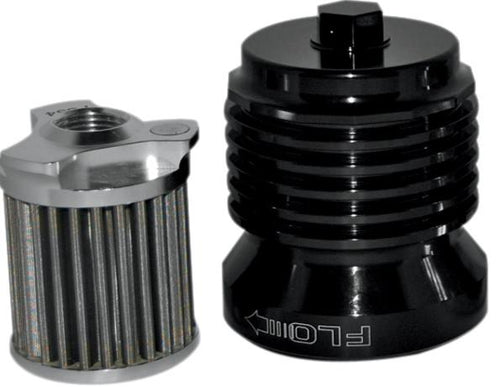 Pc Racing PCS4B FLO Spin On Stainless Steel Oil Filter - Black