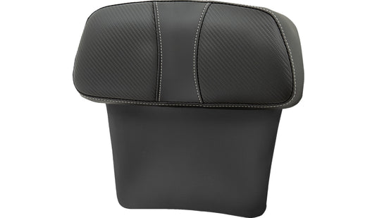 Saddlemen 814-07-CPACK-D Chopped Tour Pak Backrest Pad - Dominator - Black with Carbon Fiber Inset