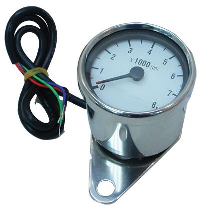 Harddrive 21-6910W Mini 8000rpm Tachometer - White Face