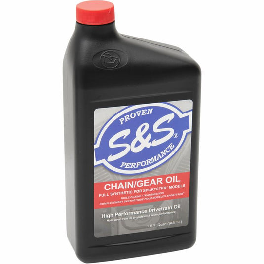 S&S Cycle 153763 High Performance Full Synthetic Sportster Chain/Gear Oil - 1 Qt.