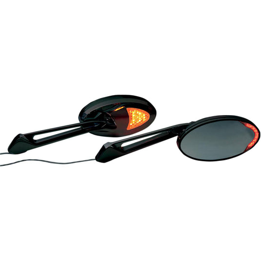 Rivco Products MIRLEDBK Custom LED Mirror with Front and Rear Accent Lights - Black