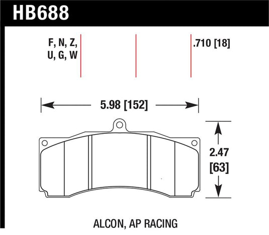Hawk Performance HB688F.710 HAWK HPS Brake Pad Sets