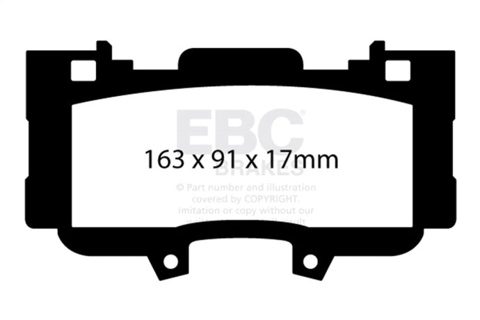 Ebc DP43042R EBC Yellowstuff Brake Pad Sets