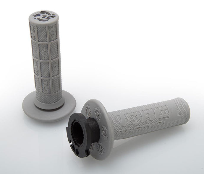 Torc1 Racing 3750-0702 Defy MX Lock-On Half Waffle Grips - Gray