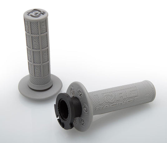 Torc1 Racing 3750-0702 Defy MX Lock-On Half Waffle Grips - Gray