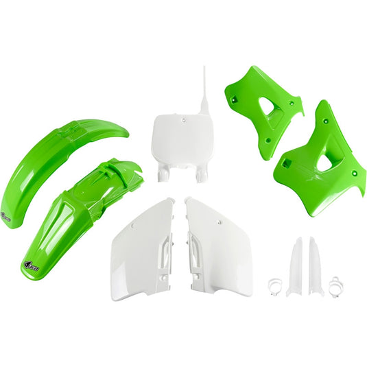 Ufo Plastics KAKIT192F@999 Complete Body Kit - OEM (White/Green)