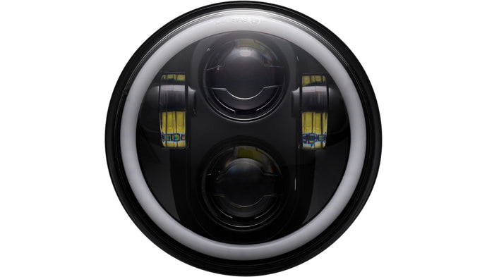 Custom Dynamics PG-575-B ProGlow 5.75in. LED Headlamp with Color Changing Halo - Black