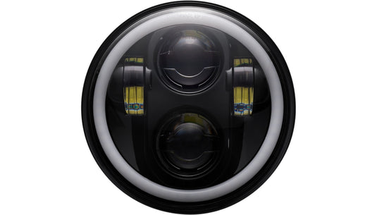 Custom Dynamics PG-575-B ProGlow 5.75in. LED Headlamp with Color Changing Halo - Black