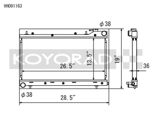 Koyo VH091163 KOY Racing Radiators