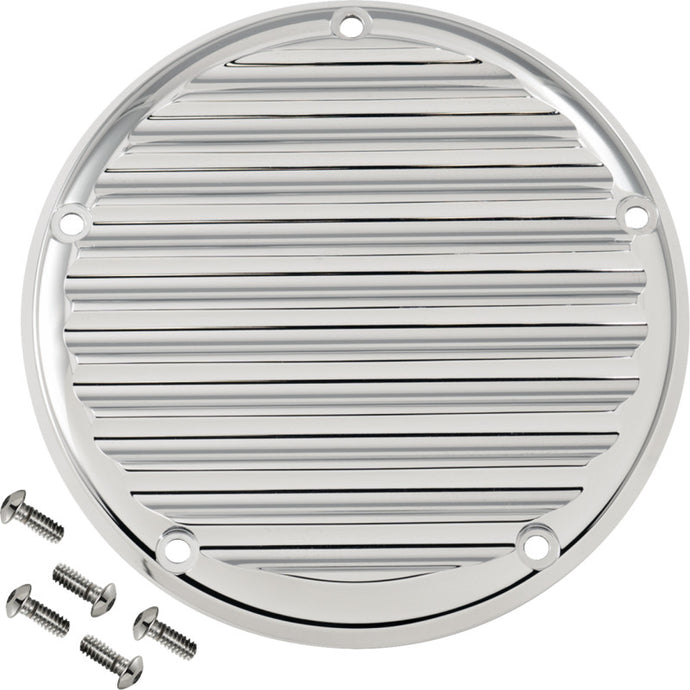 Joker Machine 06-965-3 Billet Derby Cover - Finned Chrome
