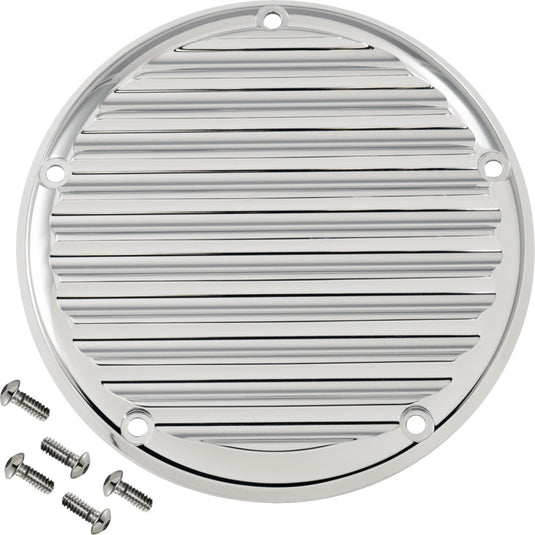 Joker Machine 06-965-3 Billet Derby Cover - Finned Chrome
