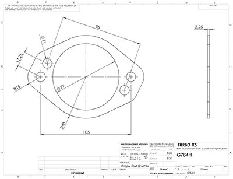 Load image into Gallery viewer, Turbo Xs G764H TXS Exhaust Gaskets
