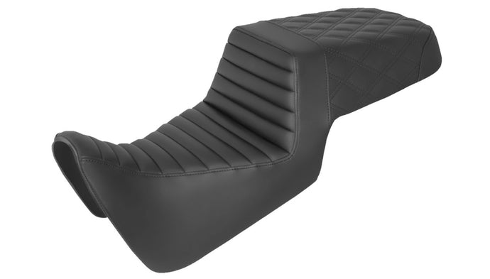 Saddlemen 821-34-176 Step-Up Seat - Front Tuck-n-Roll/Rear Lattice Stitch