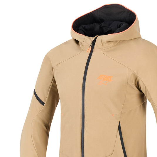 Alpinestars Aeroshell Waterproof Jacket (Medium, Dark Khaki/Black/Orange Fluo)