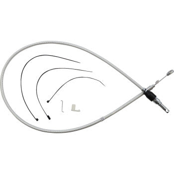 Magnum 323410HE Alternate Length Sterling Chromite Quick Connect Braided Upper Clutch Cable - 44in.