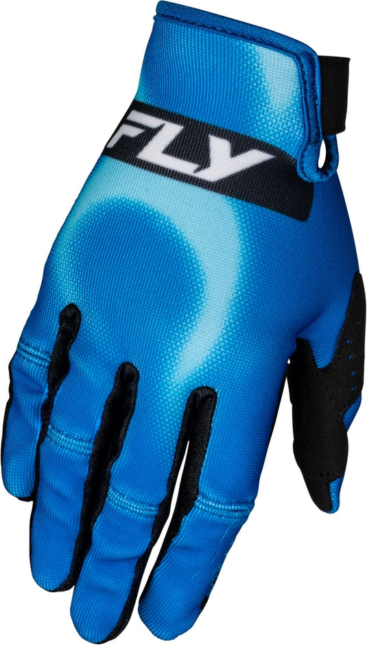 Fly Racing Kinetic Torch Youth Gloves (Medium, Light Blue/Blue)